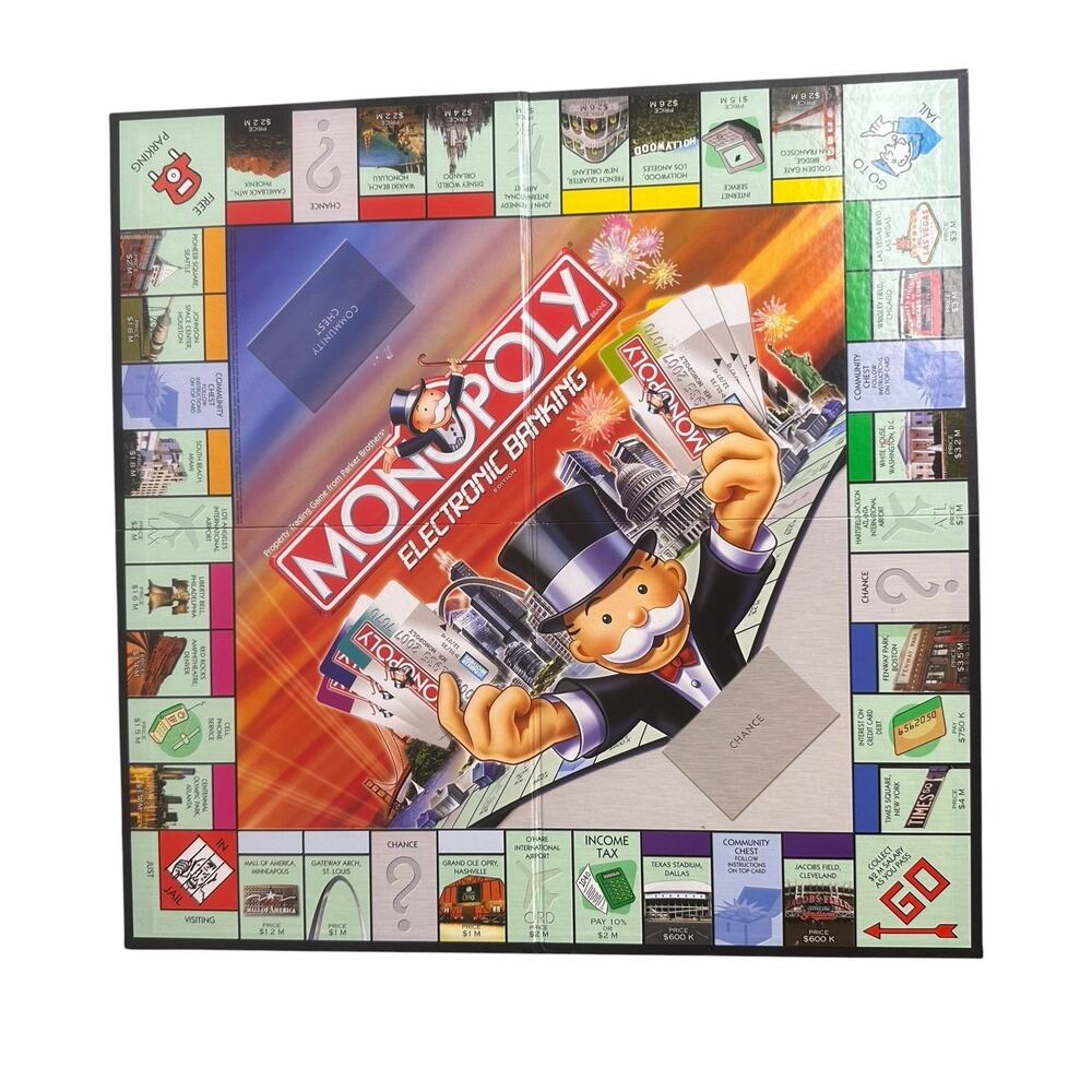 Monopoly Electronic Banking Edition Replacement Part Game Board Only 2007